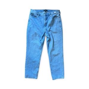 Banana Republic High Rise Straight Fit Jeans Blue Washwell Womens 32/14 Tall